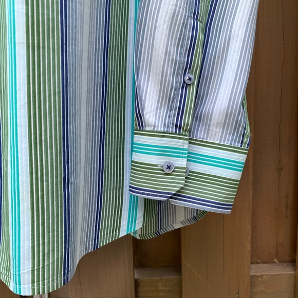 SOLD! Tommy Bahama Striped Silk Blend Shirt - Picture 5 of 8
